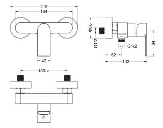 Комплект для душа Aquatek Лира AQ1432CR хром